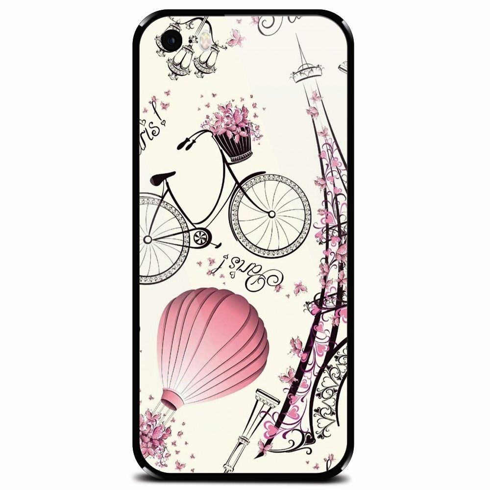 Husa din sticla securizata pentru Apple iPhone 5, Paris