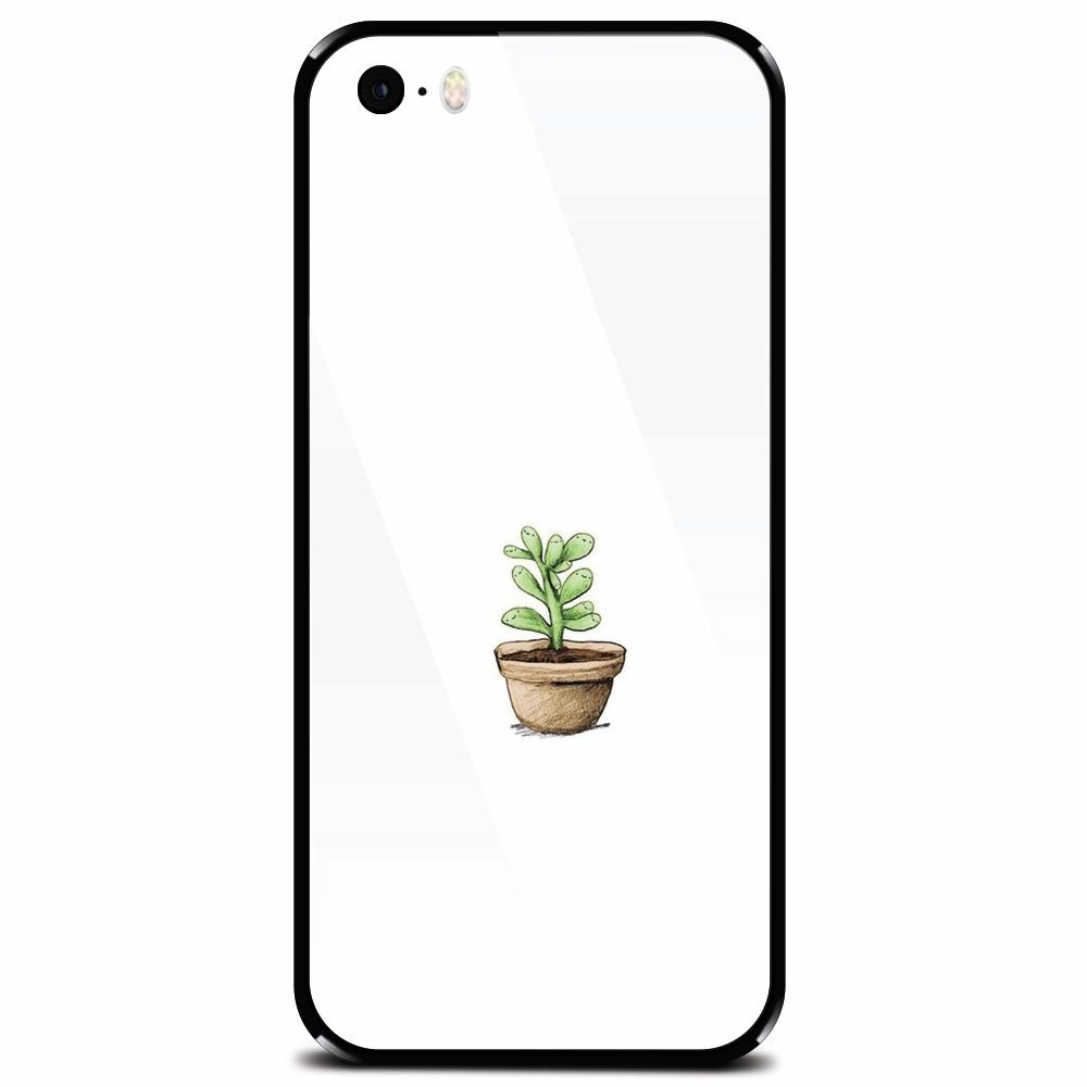 Husa din sticla securizata pentru Apple iPhone 5, Cactus 101