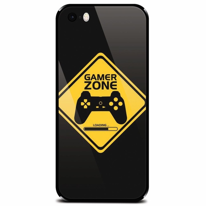 Edzett üvegtok Apple iPhone 5, Gamer Zone telefonhoz