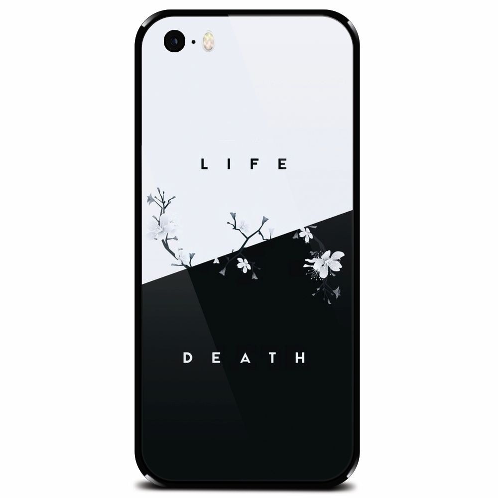 Husa din sticla securizata pentru Apple iPhone 5, Life Vs Death