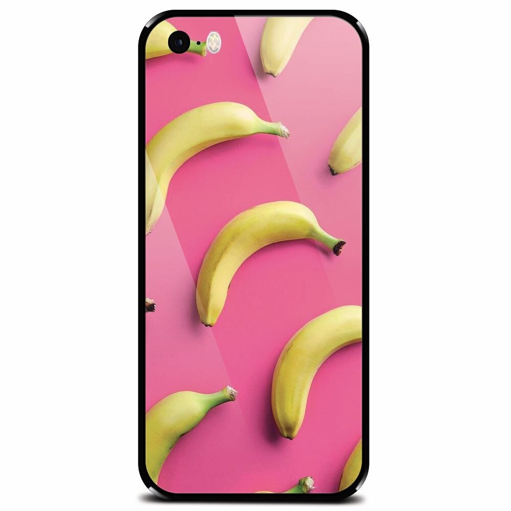 Husa din sticla securizata pentru Apple iPhone 5, Banana