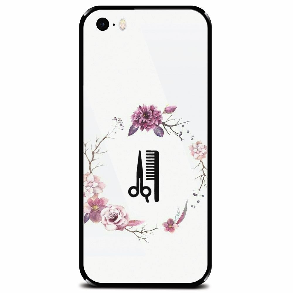 Husa din sticla securizata pentru Apple iPhone 5, Icon Barber