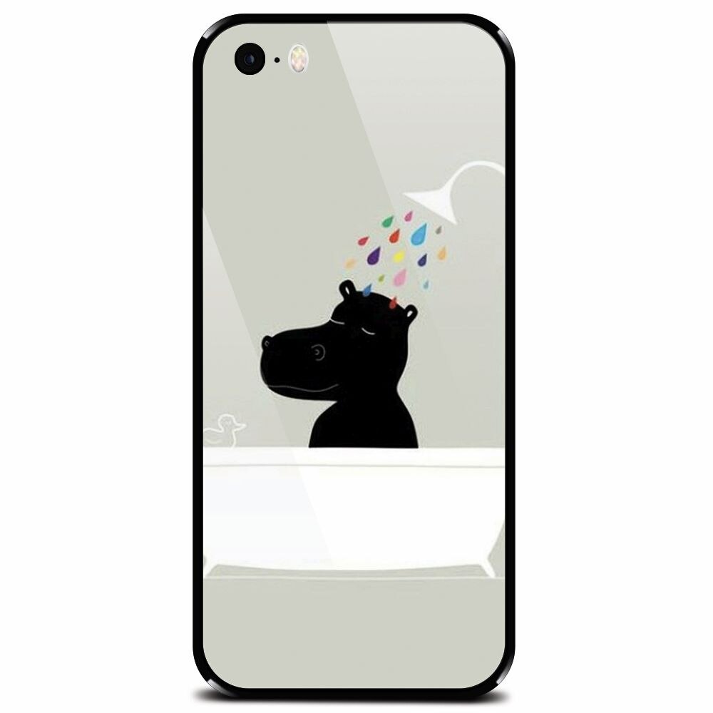 Husa din sticla securizata pentru Apple iPhone 5, Hippo Bath