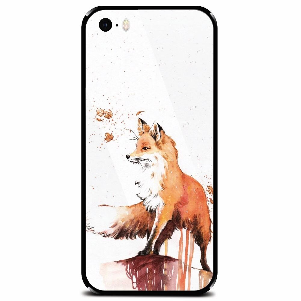 Husa din sticla securizata pentru Apple iPhone 5, Fox 101