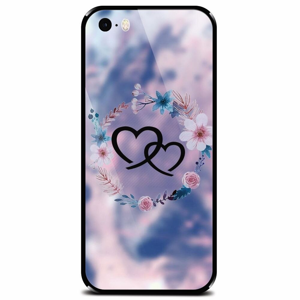 Husa din sticla securizata pentru Apple iPhone 5, Love 002