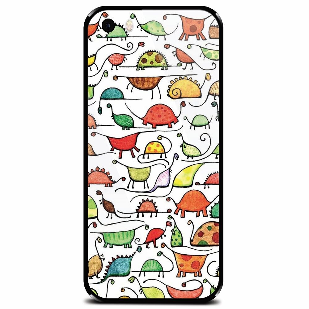 Husa din sticla securizata pentru Apple iPhone 5, Dino