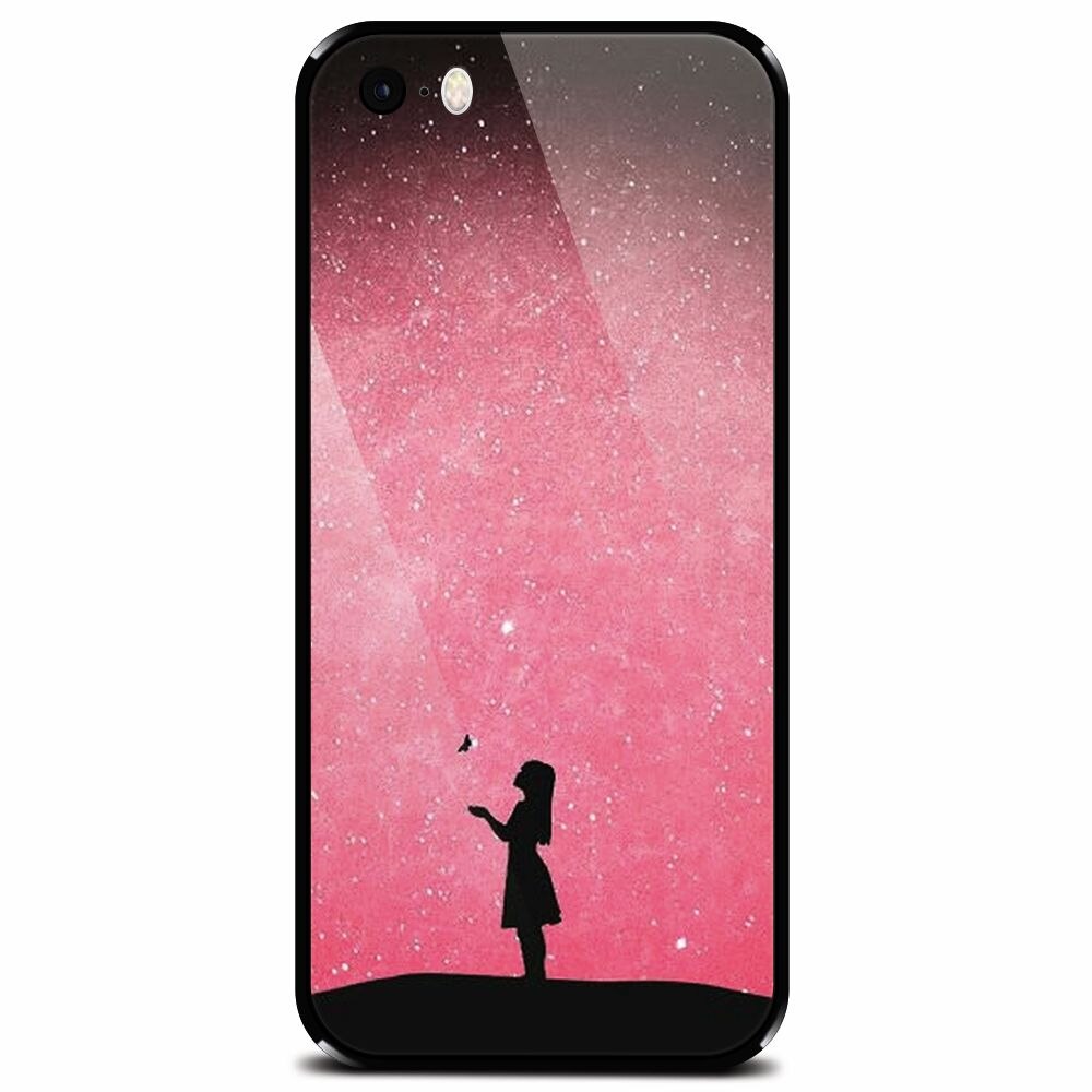 Husa din sticla securizata pentru Apple iPhone 5, Love 005