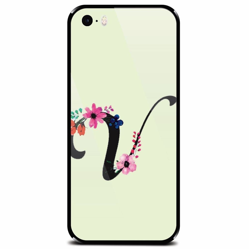 Husa din sticla securizata pentru Apple iPhone 5, Litera V