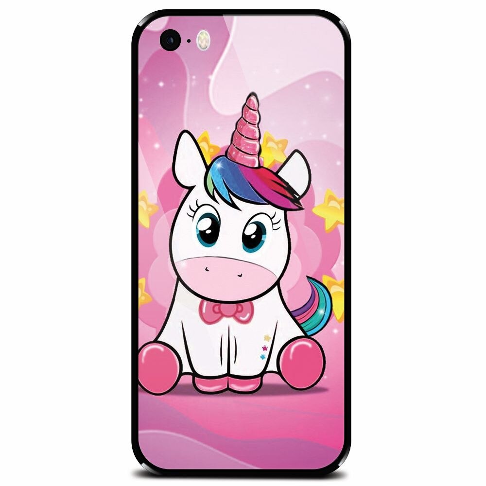 Husa din sticla securizata pentru Apple iPhone 5, Dream Like A Unicorn