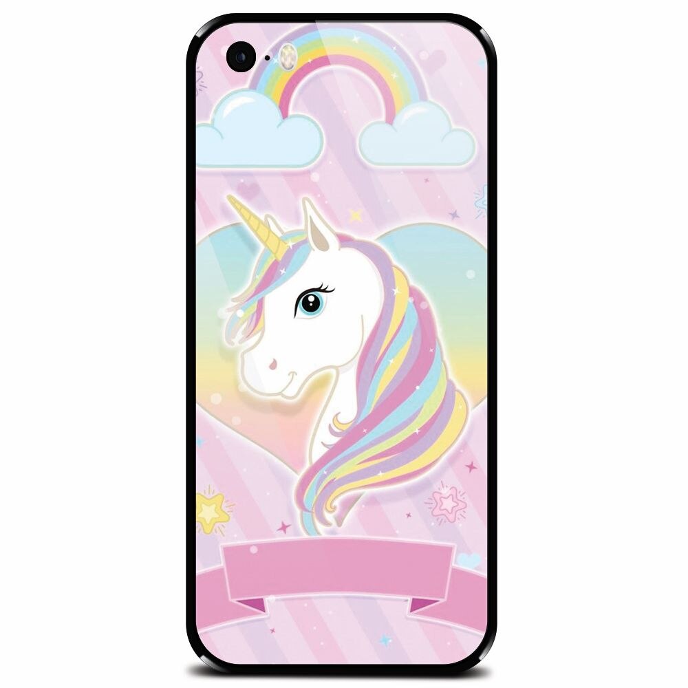 Husa din sticla securizata pentru Apple iPhone 5, Ponny Personalizat