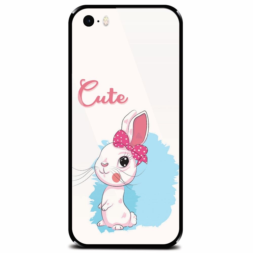Husa din sticla securizata pentru Apple iPhone 5, Rabbit