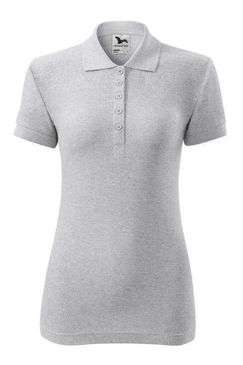 Tricou polo pentru dama Cotton, gri deschis, marime L