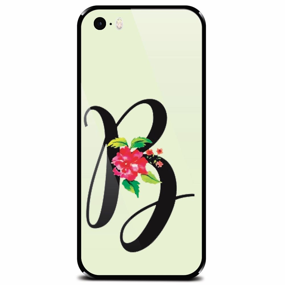 Husa din sticla securizata pentru Apple iPhone 5, Litera B