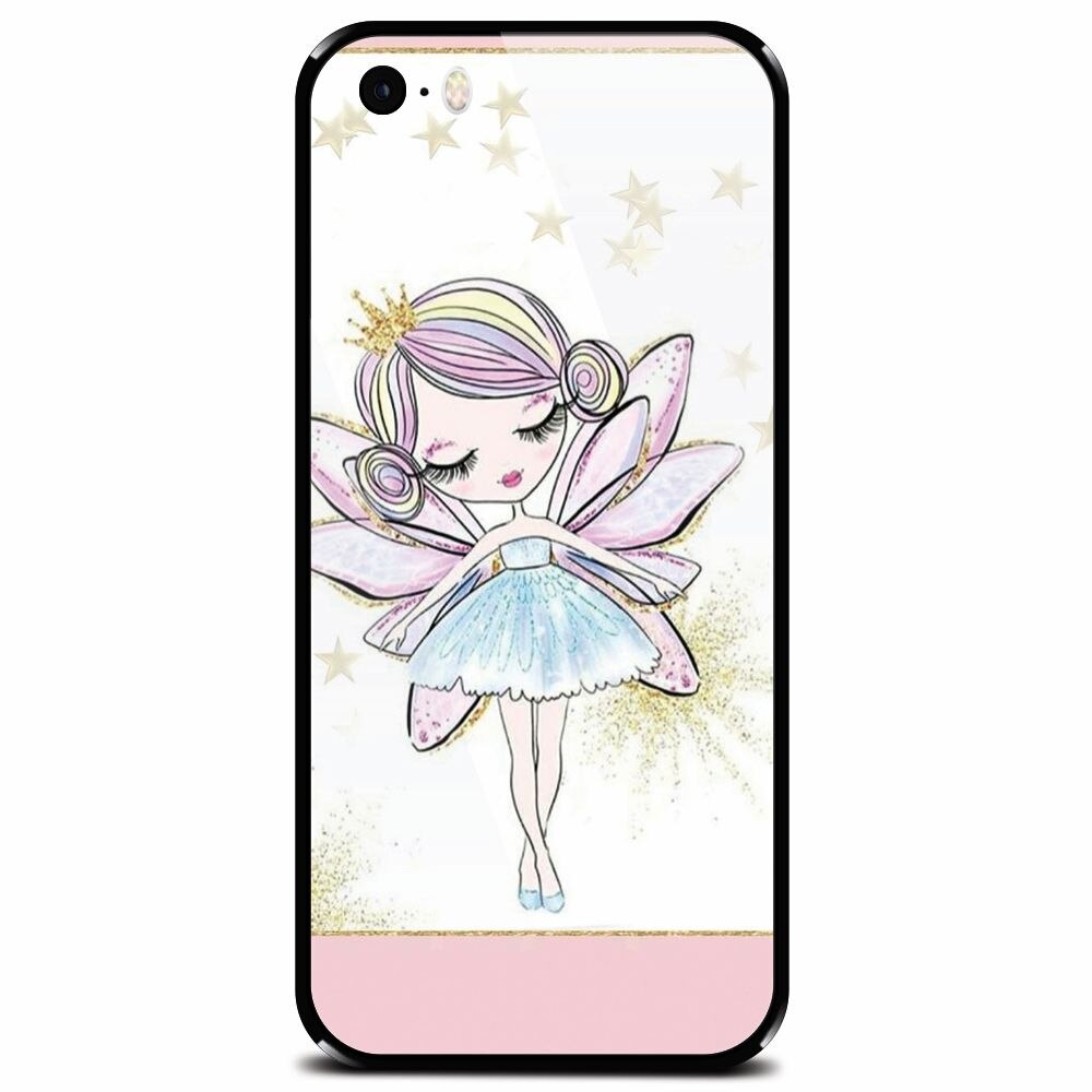 Husa din sticla securizata pentru Apple iPhone 5, Fairy Girl