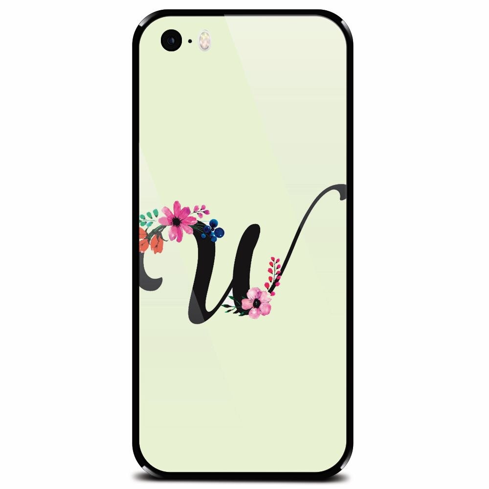 Husa din sticla securizata pentru Apple iPhone 5, Litera W