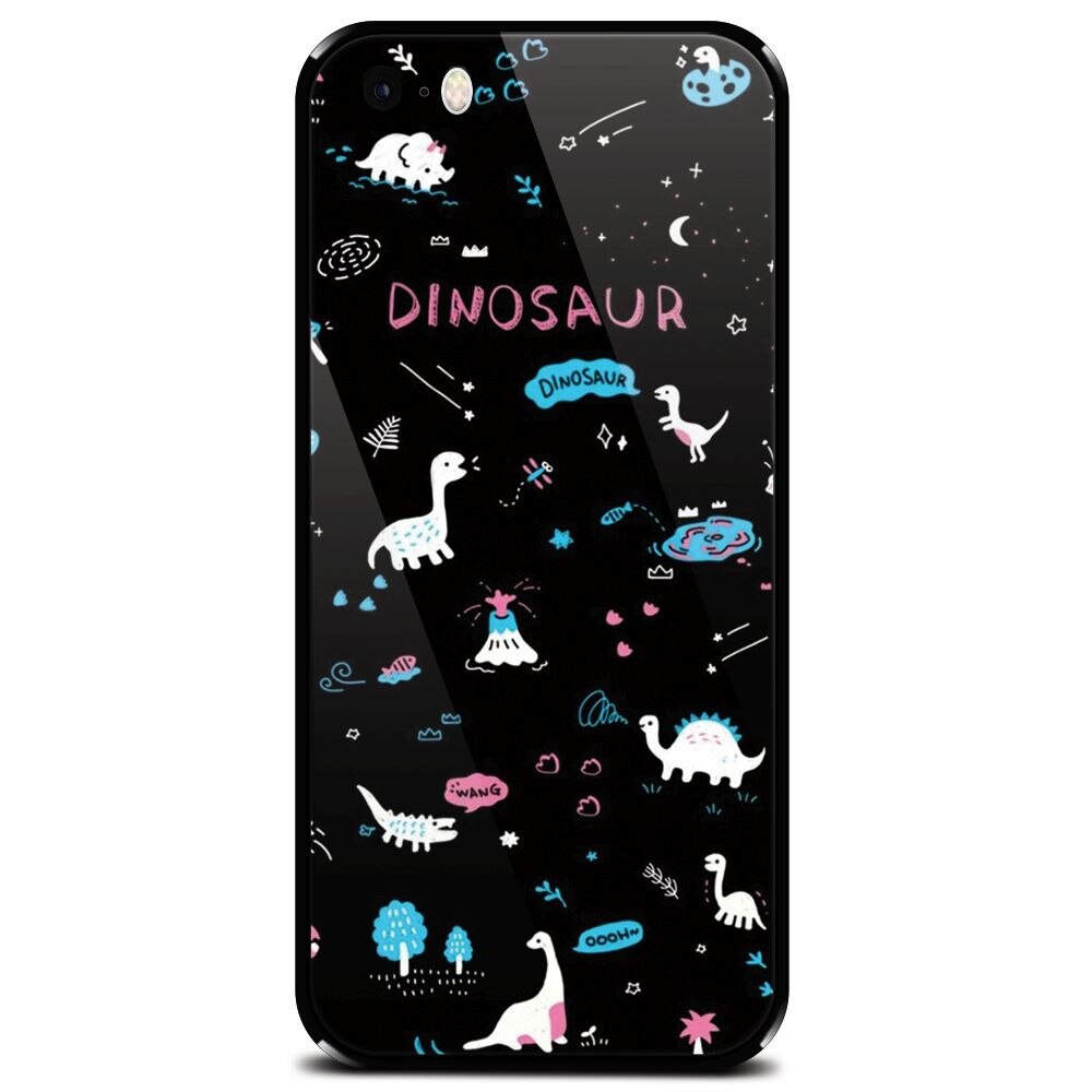 Husa din sticla securizata pentru Apple iPhone 5, Dinosaur