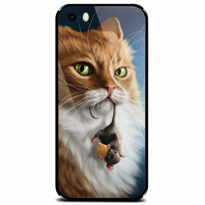 Biztonságos üvegtok Apple iPhone 5, Lives the Moment készülékhez