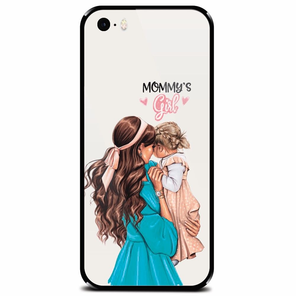 Husa din sticla securizata pentru Apple iPhone 5, Mommy's Girl 2