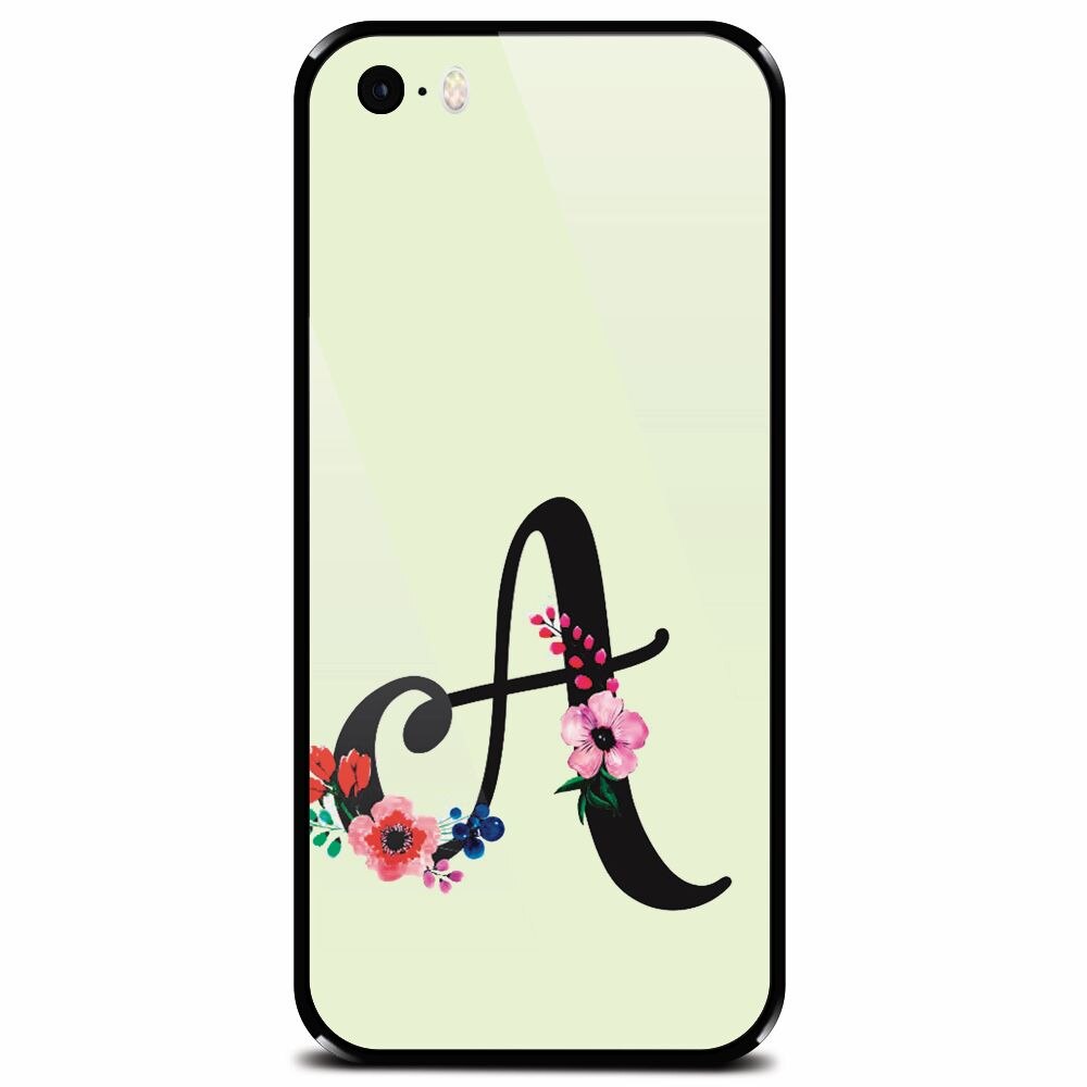 Husa din sticla securizata pentru Apple iPhone 5, Litera A