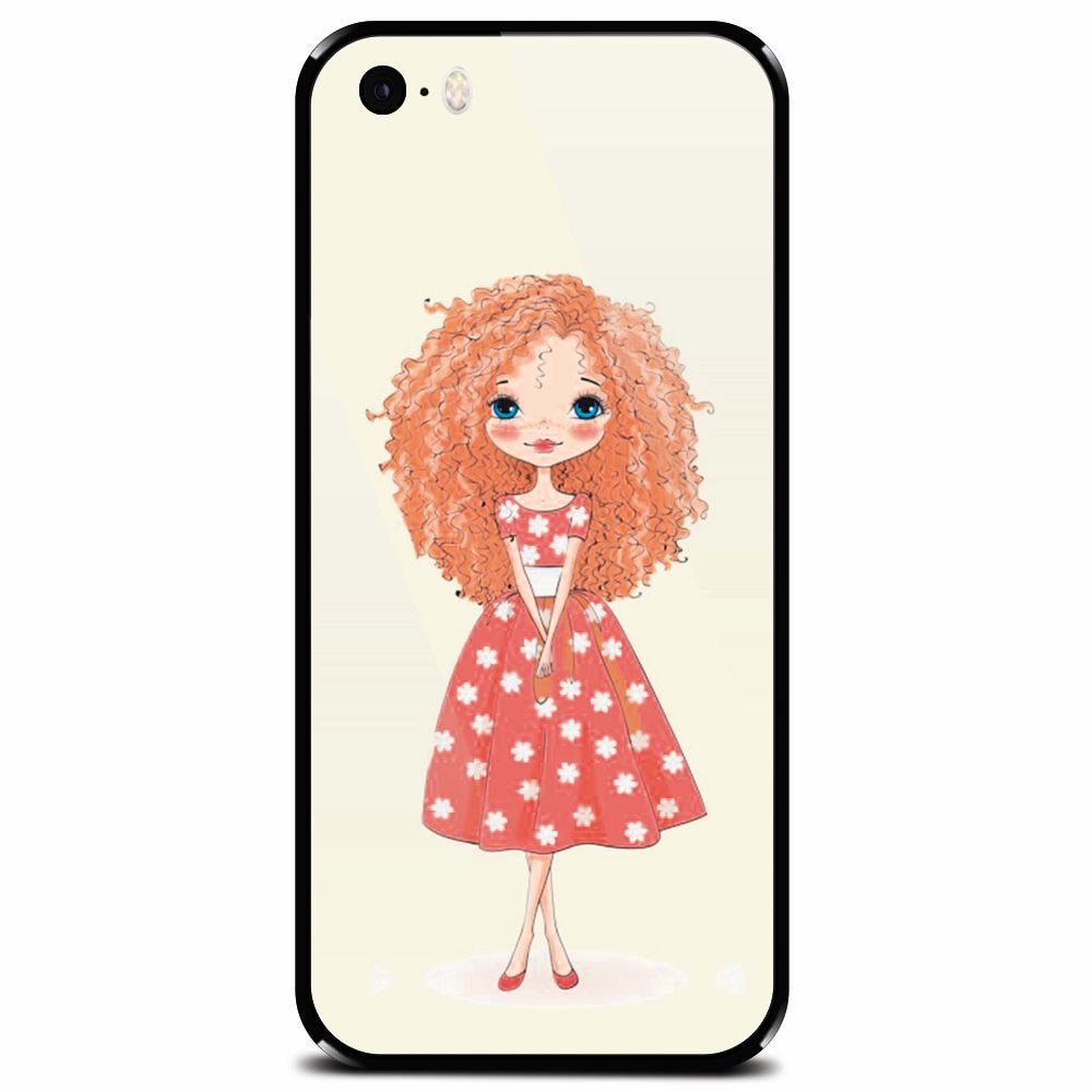 Husa din sticla securizata pentru Apple iPhone 5, Sweet Little Girl