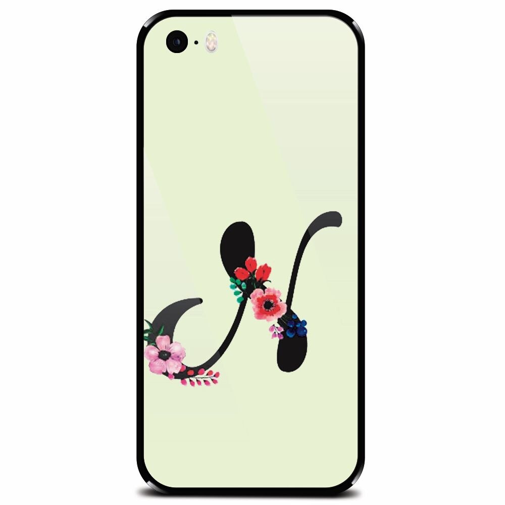 Husa din sticla securizata pentru Apple iPhone 5, Litera N