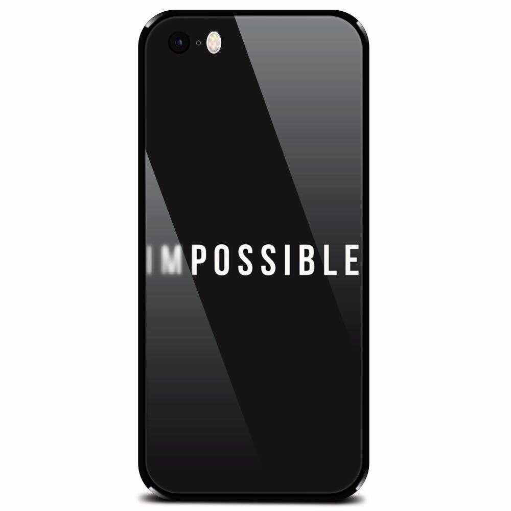 Husa din sticla securizata pentru Apple iPhone 5, Impossible