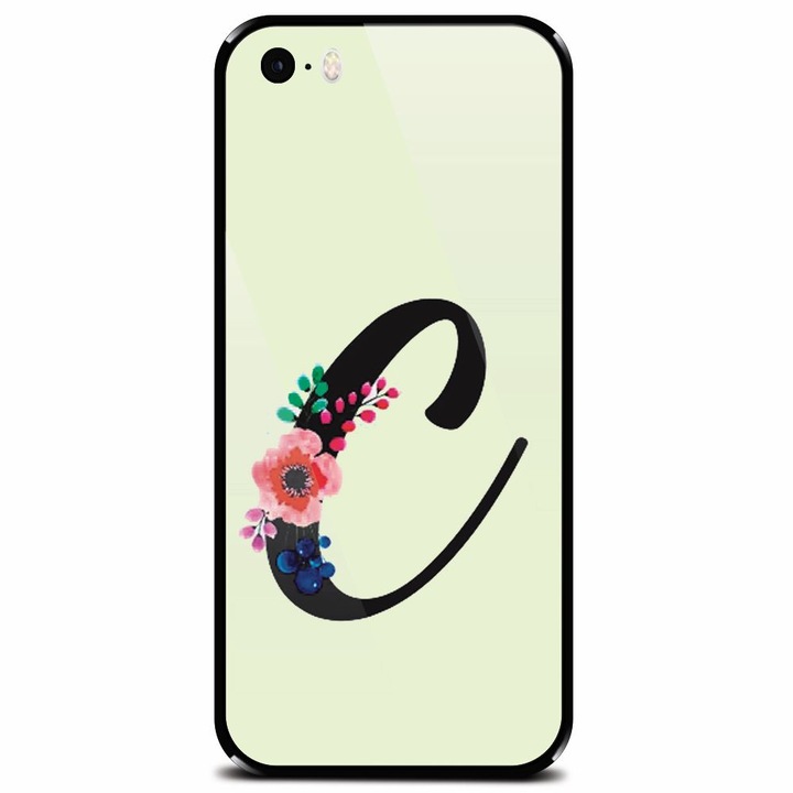 Edzett üveg borítás Apple iPhone 5-höz, C betű