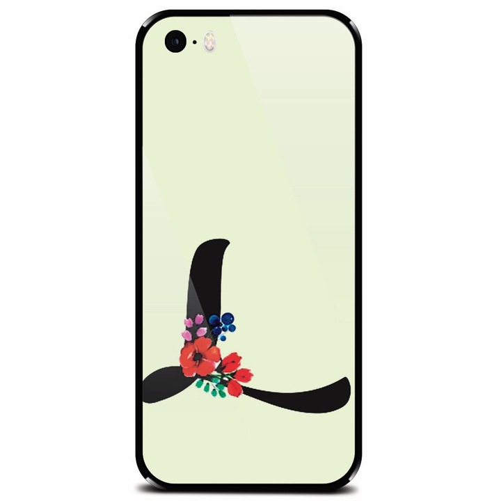 Edzett üvegtok Apple iPhone 5-höz, L betű