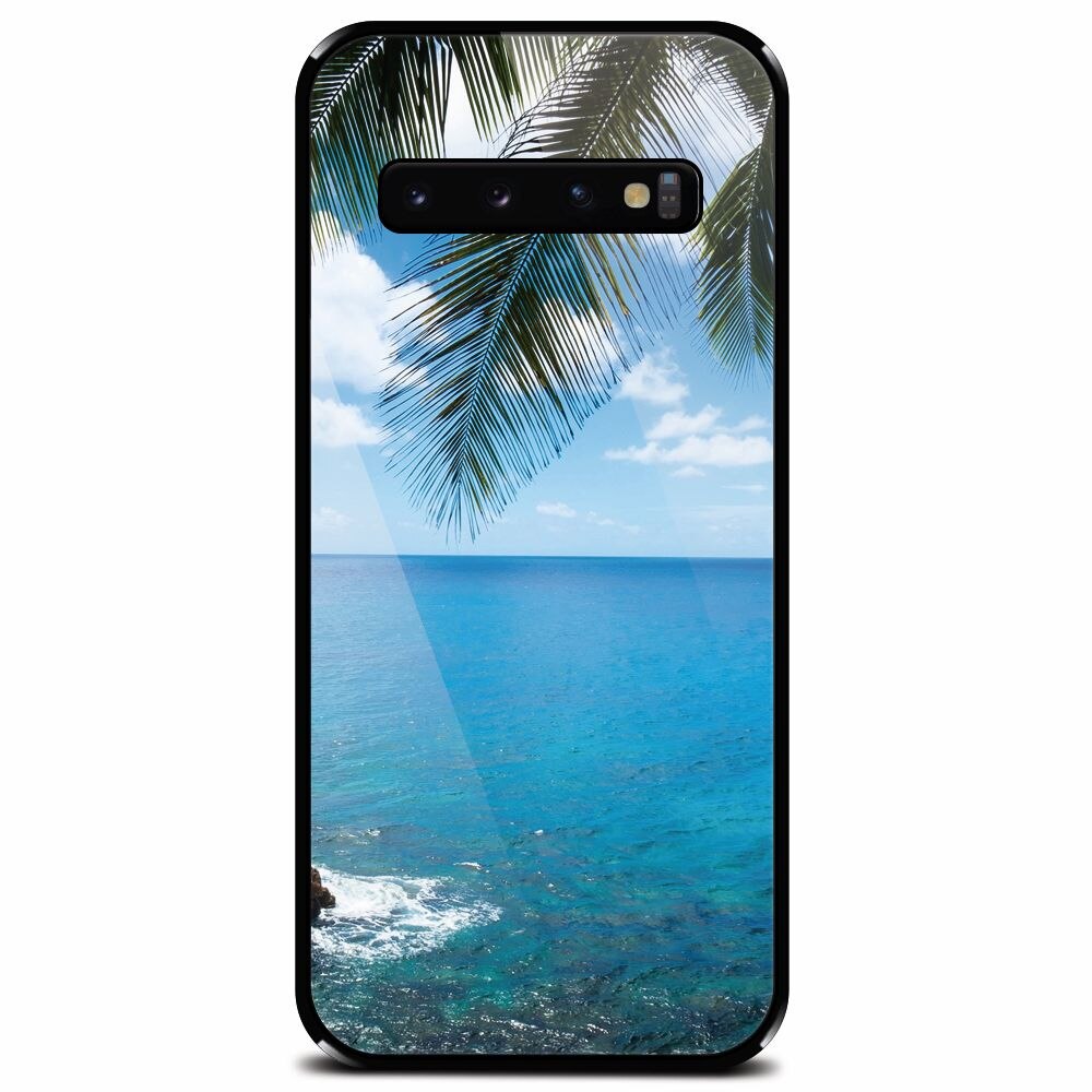 Husa din sticla securizata pentru Samsung Galaxy S10 Plus, Coastline