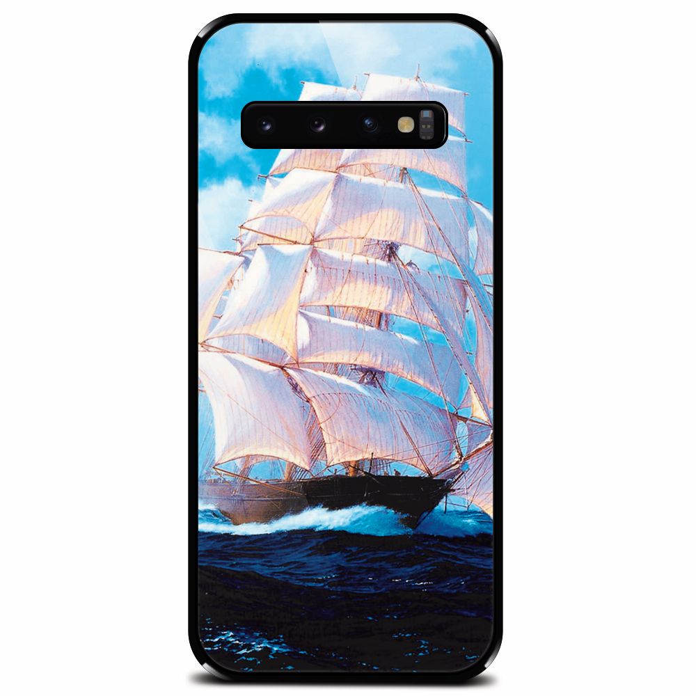 Husa din sticla securizata pentru Samsung Galaxy S10 Plus, Attractive Art Of Ships
