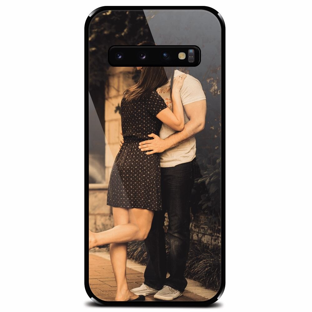 Husa din sticla securizata pentru Samsung Galaxy S10, Couple Kiss