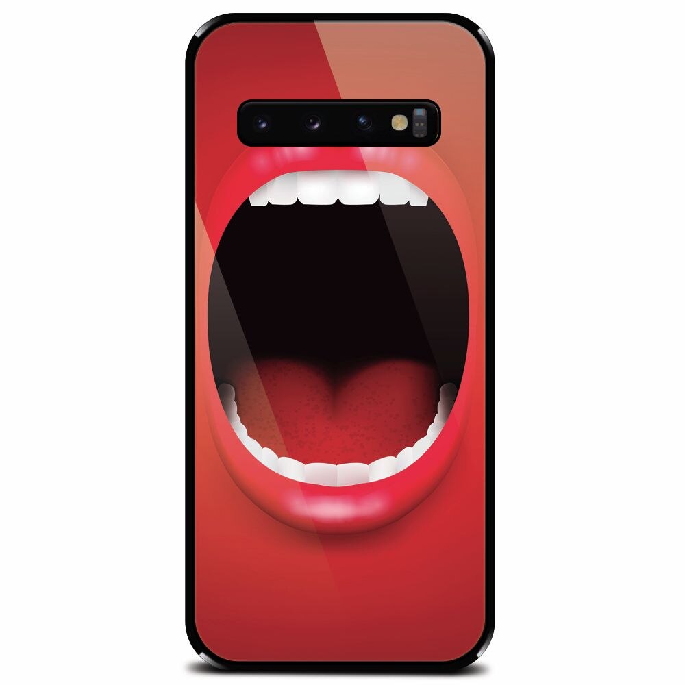 Husa din sticla securizata pentru Samsung Galaxy S10 Plus, Big Mouth