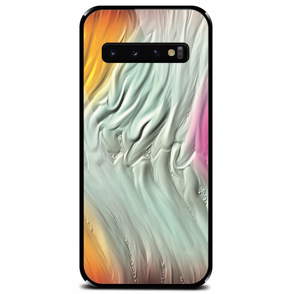 Husa din sticla securizata pentru Samsung Galaxy S10 Plus, Attractive Abstract Design