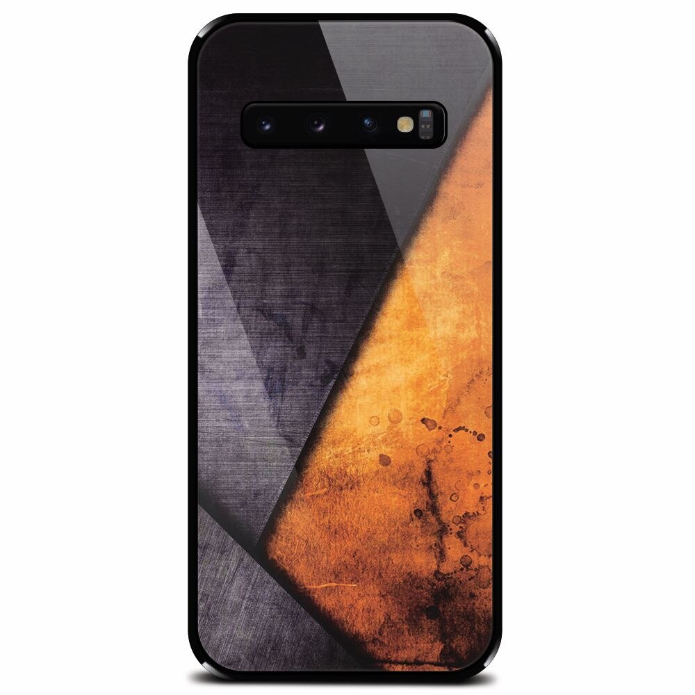 Husa din sticla securizata pentru Samsung Galaxy S10, Abstract