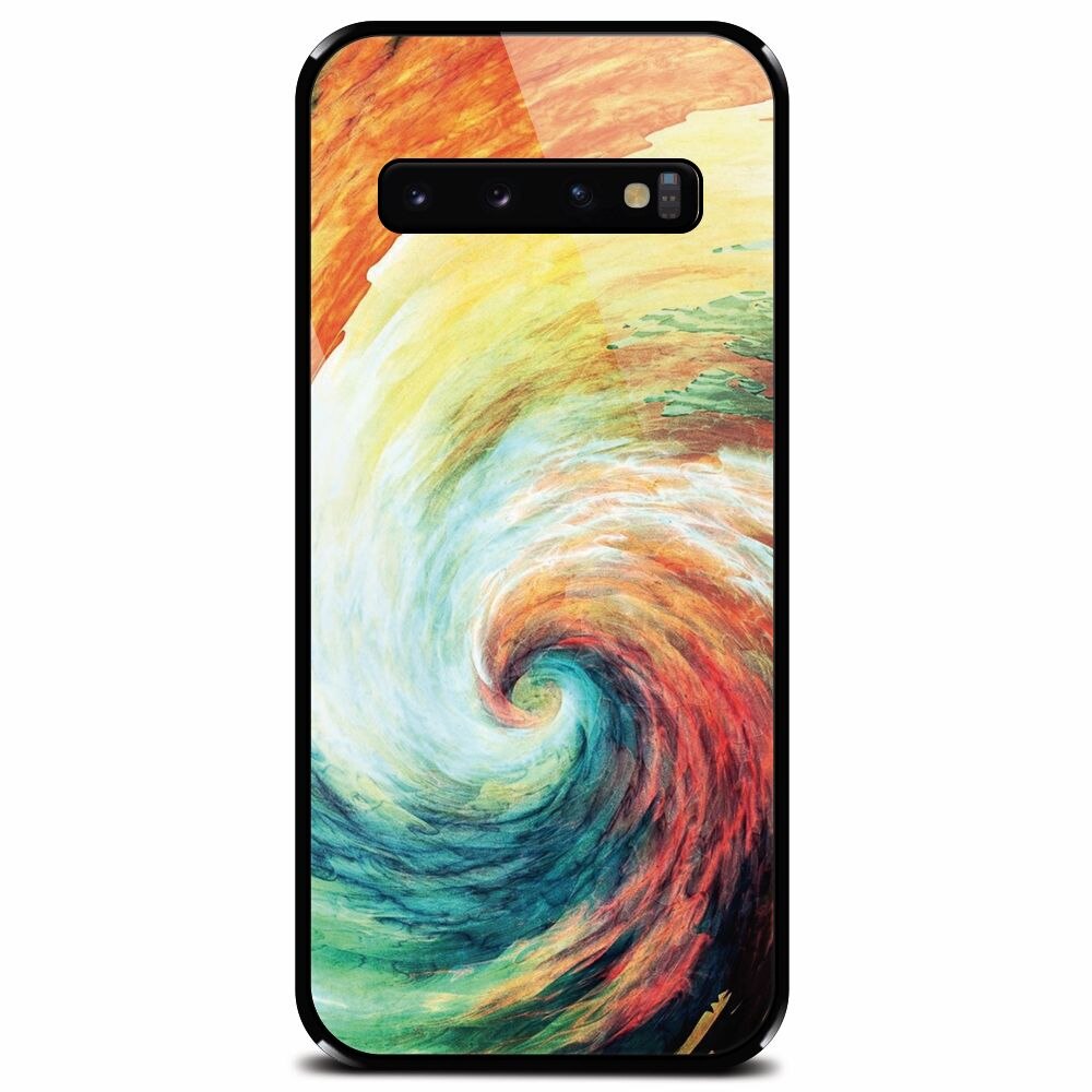Husa din sticla securizata pentru Samsung Galaxy S10 Plus, Big Wave Painting