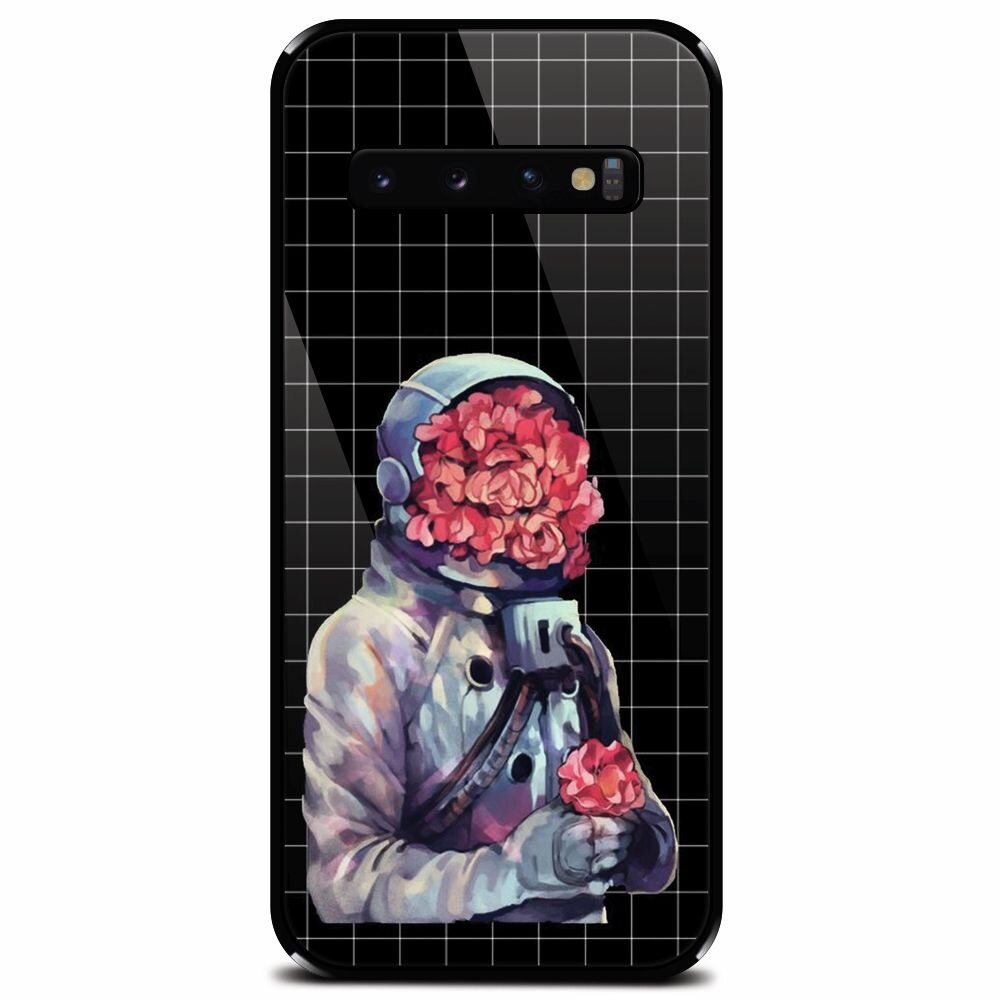 Husa din sticla securizata pentru Samsung Galaxy S10 Plus, Astronaut Love