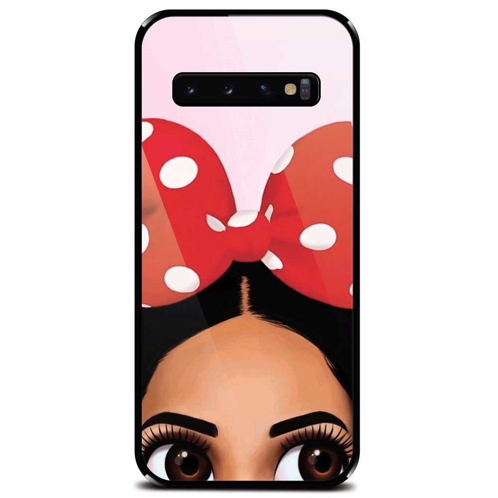 Husa din sticla securizata pentru Samsung Galaxy S10 Plus, Anime Art Girl