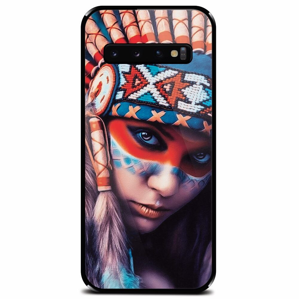 Husa din sticla securizata pentru Samsung Galaxy S10, Attractive Girl Model
