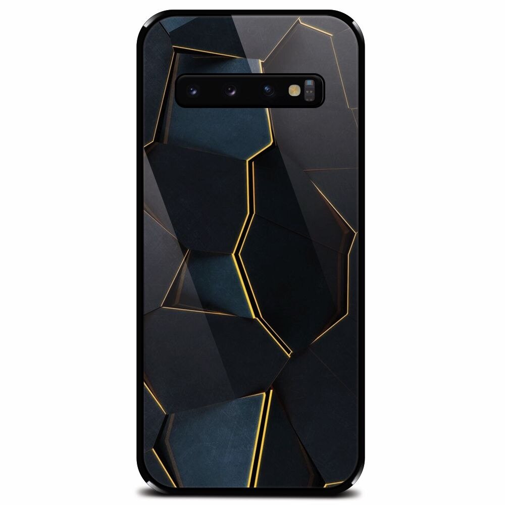 Husa din sticla securizata pentru Samsung Galaxy S10 Plus, Abstract Draw