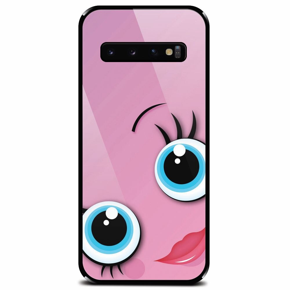 Husa din sticla securizata pentru Samsung Galaxy S10, Girly Cute