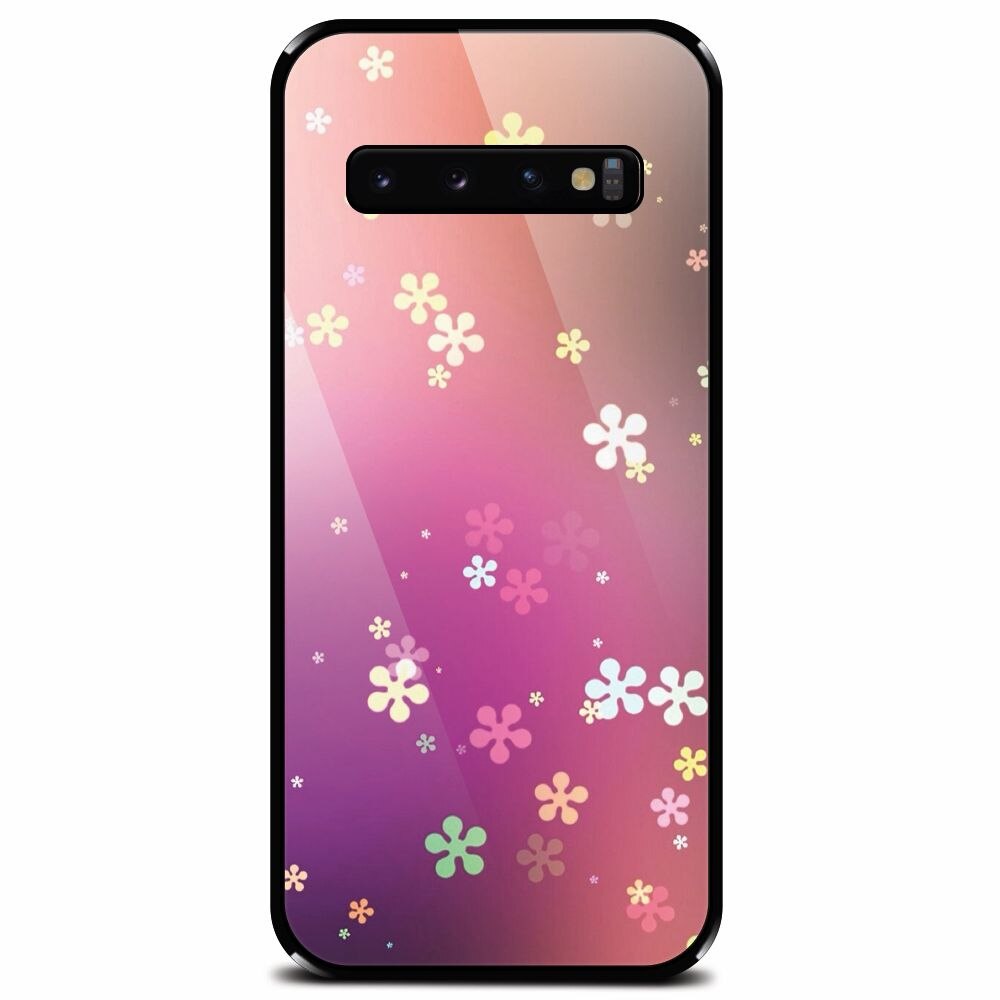 Husa din sticla securizata pentru Samsung Galaxy S10, Girlish 002