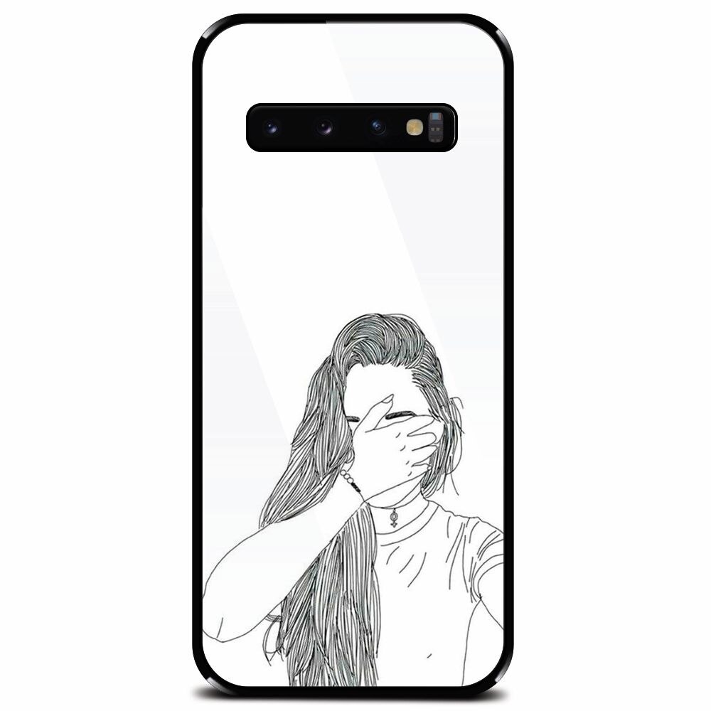Husa din sticla securizata pentru Samsung Galaxy S10, Dont Look