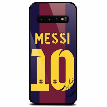 Husa din sticla securizata pentru Samsung Galaxy S10, Messi 0 Husa din sticla securizata pentru Samsung Galaxy S10, Messi 0