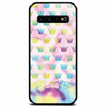Husa din sticla securizata pentru Samsung Galaxy S10 Plus, Girly Plus Husa din sticla securizata pentru Samsung Galaxy S10 Plus, Girly Plus