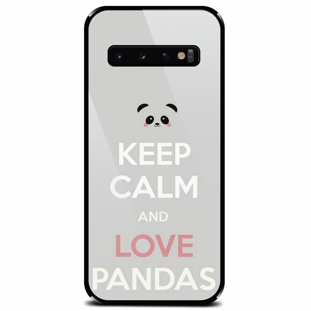 Husa din sticla securizata pentru Samsung Galaxy S10 Plus, Panda Phone