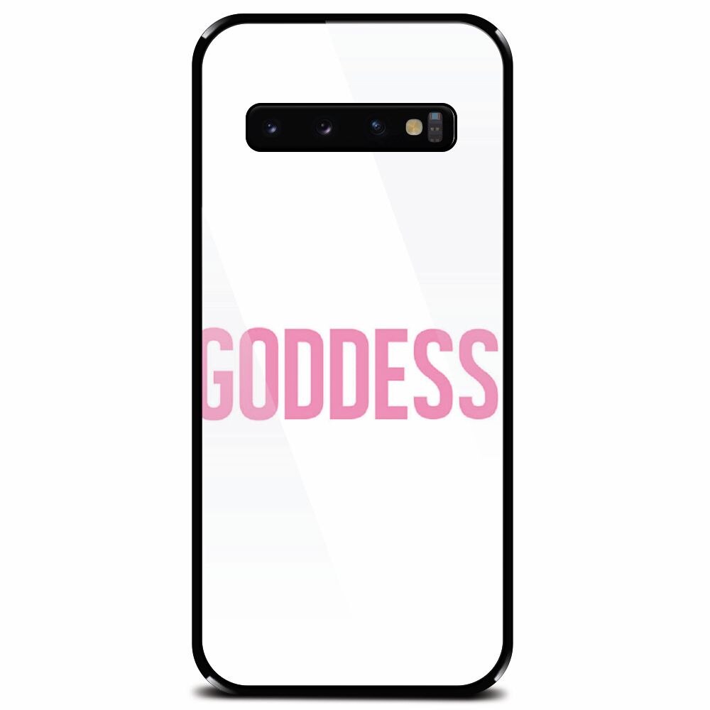 Husa din sticla securizata pentru Samsung Galaxy S10 Plus, Goddess Girly