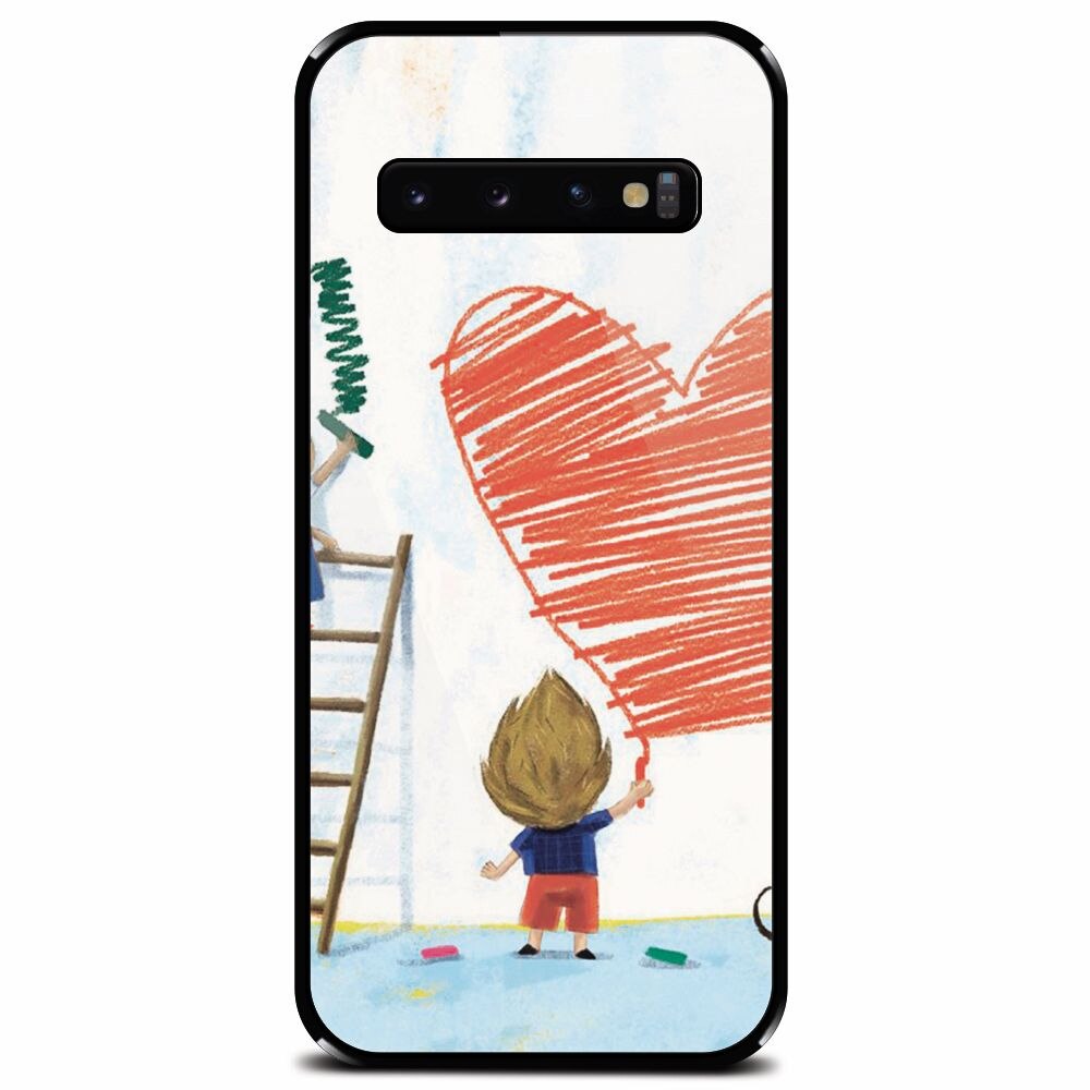 Husa din sticla securizata pentru Samsung Galaxy S10 Plus, I Love You Creatures