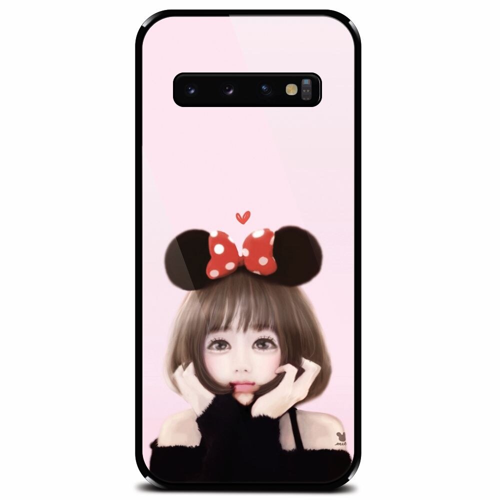 Husa din sticla securizata pentru Samsung Galaxy S10 Plus, Girly 002