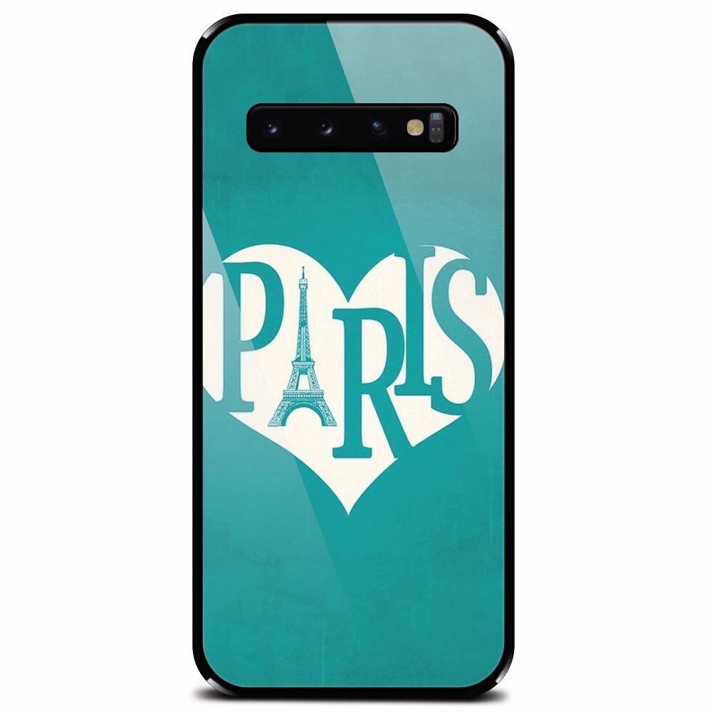 Husa din sticla securizata pentru Samsung Galaxy S10, I Love Paris