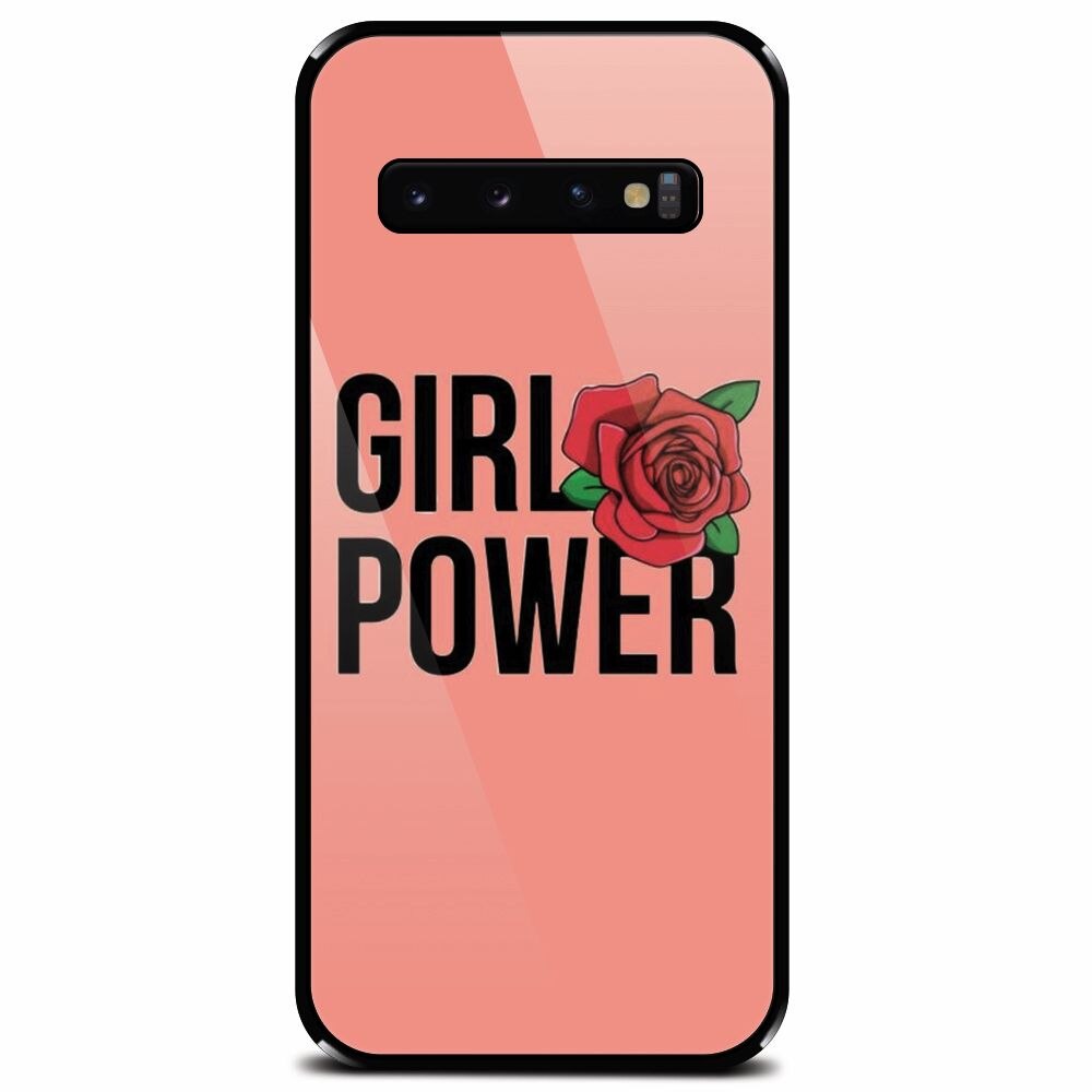 Husa din sticla securizata pentru Samsung Galaxy S10 Plus, Girl Power 2